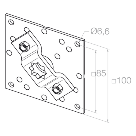 Elero Uchwyt NHK 16x16 mm do zatynkowania