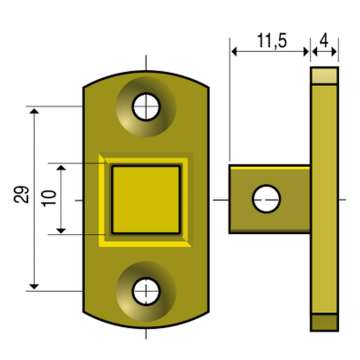 SIMU uchwyt silnika z kwadratem 10 mm