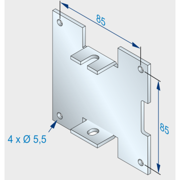 SIMU płyta mocująca Imbac 100 x 100 mm