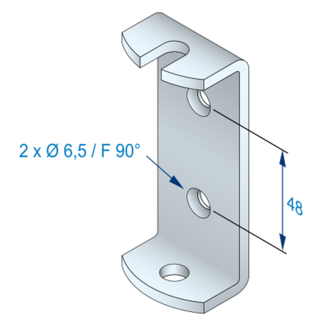 SIMU uchwyt T6 z rozstawem 48 mm