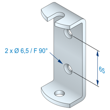 SIMU uchwyt T6 z rozstawem 65 mm