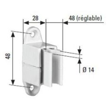 SIMU regulowany uchwyt korby Ø14 mm