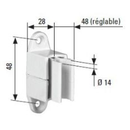 SIMU regulowany uchwyt korby Ø14 mm
