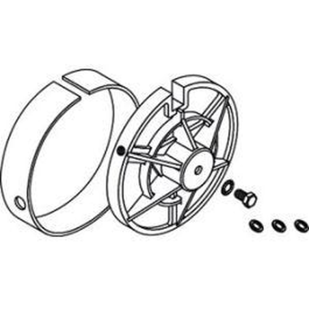 SIMU zestaw adaptacji Ø127 mm do rury Ø133 x 2,5 mm 350-450 Nm
