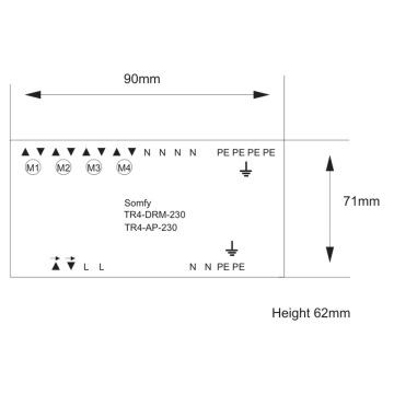 Somfy Relaybox TR4-DRM-230 na szynę DIN
